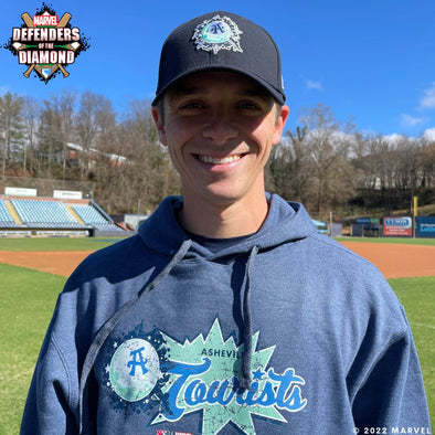 The Asheville Tourists Marvel's Defenders of the Diamond New Era 39Thirty Fitted Cap