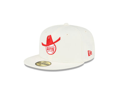 Austin Senators Hometown Collection New Era 59FIFTY Cream Fitted Cap